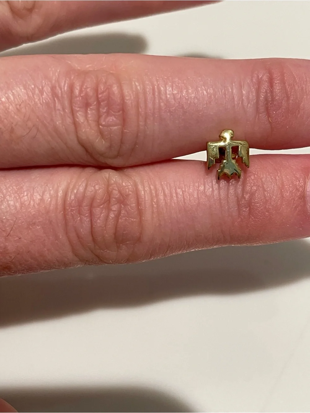Obey Gold Tone Stud Earring set of 2